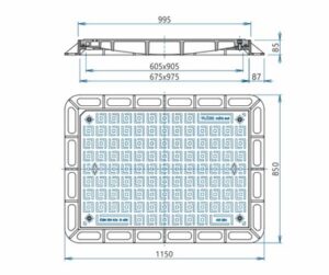 Litinový poklop ODRA 600 x 900 mm D 400,technický list,rajpoklopu.cz